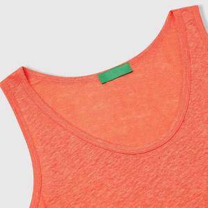 Women's <b>Coral</b> Knitted Tank <b>Top</b> Scoop Neck Solid Color Casual Style Regular Length - Product Image 4