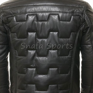 Chaquetas de piel de oveja genuina para hombre, cortavientos de invierno con relleno de piel para exteriores. - Product Image 5