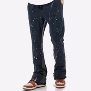 Joggers Homme Personnalisés Épais en Coton 100% avec Empiècements Contrastants, Taille Élastique et Coupe Évasée pour un Style Décontracté et Urbain - Product Image 6