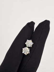 Pendientes de Diamantes de Oro Amarillo de 14K y 18K, Diamantes Cultivados en Laboratorio, Corte Redondo, para Mujer, Elegantes, para Uso Diario, Regalo de Boda, Joyería - Product Image 2