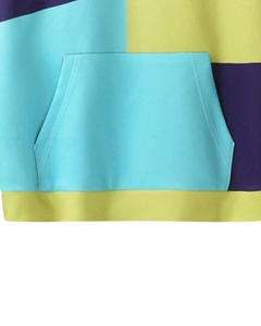 Sweat-shirt à capuche unisexe pour homme et femme, style hip-hop, décontracté, à manches longues, couleurs contrastées, 100% coton, coupe ample, hiver - Product Image 6