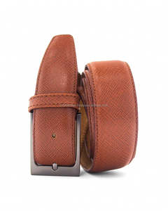 Ceinture pour homme en cuir de vachette de haute qualité, boucle carrée en cuivre, double couture, tressée, 35 mm, texture fine, décontractée, écologique - Product Image 1