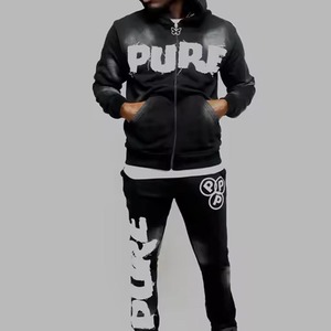 Conjuntos Deportivos Personalizados con Estampado, Conjuntos de Dos Piezas para Hombre, Pantalones Acampanados, Sudaderas con Capucha, Trajes Deportivos para Hombre - Product Image 1