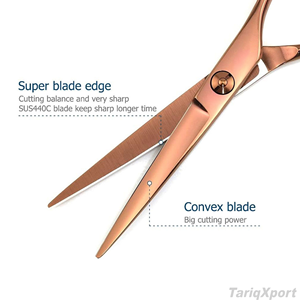 New Professional 5.5 Inch Stainless Steel Barber Hairdressing Scissors Removable Finger <b>Ring</b> Sharp Blade Tip Custom Logo Cutting - Product Image 3