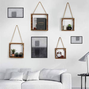 Décoration murale en jute faite à la main de style ferme moderne, accessoire décoratif durable pour le salon - Product Image 1