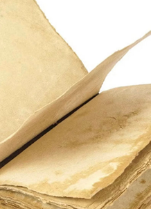 สมุดบันทึกหนังสีน้ำตาลลายนูนหินทำมือสวยงาม 200 หน้า ขอบกระดาษแบบเดคเคิล สมุดวาดมือแบบวิคคา สมุดกริโมแวร์ สมุดคาถา - Product Image 5