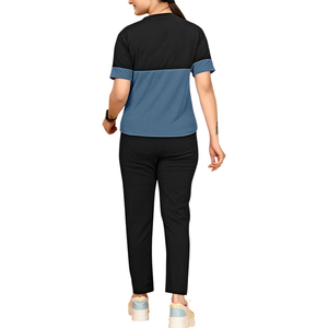 Ensemble de survêtement décontracté pour femmes en dentelle florale écologique, deux pièces, avec sweat à capuche zippé et pantalon de jogging, design personnalisé - Product Image 1
