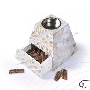 Elegante Quemador de Incienso con Incrustaciones de Hueso y Madreperla para Decoración del Hogar - Product Image 4