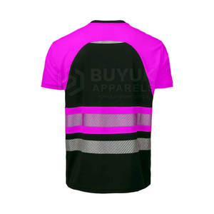 Chemise de travail haute visibilité respirante, légère et réfléchissante à manches courtes pour les travailleurs du bâtiment - Product Image 2