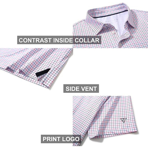Camisa Moderna para Hombre con Logotipo Estampado en la Parte Delantera, Bloques de Color, Bolsillo, Manga Corta, Secado Rápido, Antiarrugas, Tejido de Punto de 180g - Product Image 4