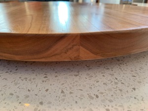 Wood Double Tier Rotating Tray Smooth-Spin Lazy Susan for Tabletop <b>Spice</b> Serving - Product Image 3
