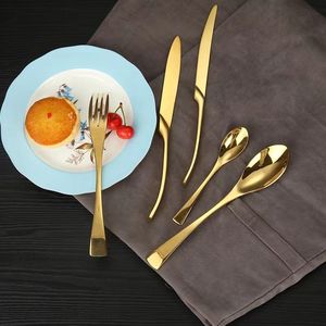 ชุดช้อนส้อมสแตนเลสสีทอง สำหรับงานแต่งงานและร้านอาหาร - Product Image 5