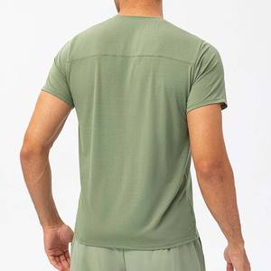 Camiseta de Algodón 100% Tejida, Estilo Casual, Diseño Liso, Impresión Serigráfica, Tejido Grueso, Camiseta Lisa - Product Image 3