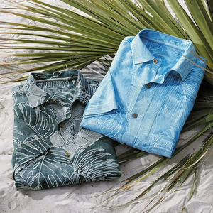 Chemise à manches courtes en rayonne vintage pour homme, imprimée sur mesure, à séchage rapide, coupe ample, 100 % coton, vêtements de plage d'été, plusieurs modèles - Product Image 5