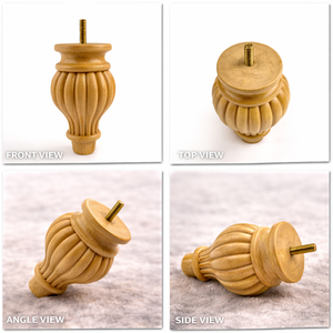 Solid Wood Furniture Legs Luxury Carved <b>Sofa</b> Cabinet <b>Table</b> Legs Natural Wood Durable Replacement Parts for Home Furniture - Product Image 3