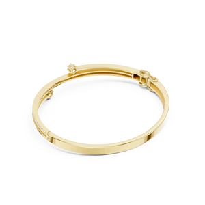 Yellow Gold Lab Grown Diamond Tennis <b>Bangle</b> <b>Bracelet</b> for Women Luxury Fine Jewelry - Product Image 3