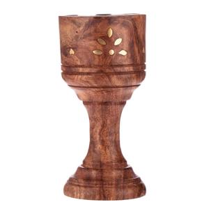 Best Quality Decorative Wooden Round <b>Bakhoor</b> Burner with Heat Resistant Insert for <b>Oud</b> and Incense Available At Wholesale Price - Product Image 1