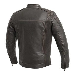 Chaqueta de moto de cuero genuino para hombre, a prueba de viento y de talla grande para ciclismo de carreras de verano e invierno, novedad - Product Image 2