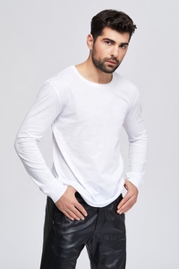 Camiseta Deportiva de Manga Larga para Hombre, 100% Algodón, Secado Rápido, Transpirable, Antipilling, Holgada, para Entrenamiento, Running, Gimnasio y Fitness - Product Image 3
