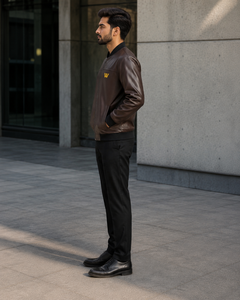 Chaqueta Bomber de Cuero PU para Hombre con Cuello Alto, Cierre de Cremallera, Impermeable, Cortavientos, Estilo Moto, Holgada, Estilo Urbano - Product Image 6