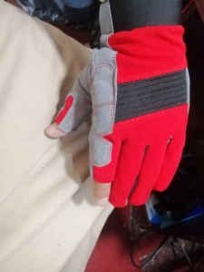 Custom Half Finger Leather Sports <b>Gloves</b> Adjustable Wrist Strap Hook Loop Closure Stretch for <b>Sailing</b> Kayaking Waterskiing - Product Image 1