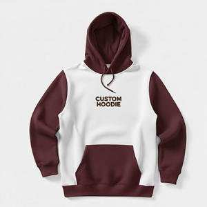 Custom Color Block <b>Men</b> Oversized Heavyweight Hoodie <b>Pullover</b> Drop Shoulder Cotton Two Tone Hoodies Unisex - Product Image 5