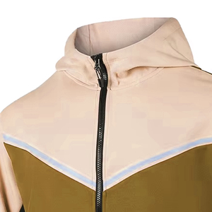 Nouveaux ensembles de survêtements en polyester et coton, doux, confortables et respirants, avec fermeture éclair, en provenance du Pakistan, survêtements sportifs unis avec fermeture éclair - Product Image 2