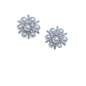 Zhuji Natural Freshwater 4-5mm <b>Snowflake</b> Stud <b>Earrings</b> High-End Aurora Flawless Sterling Silver for Women - Product Image 5