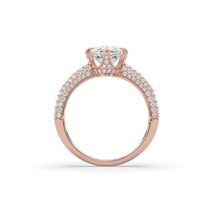 Anillo de Compromiso con Diamante Cultivado en Laboratorio de Corte Cojín de 2.61 Quilates, Oro Sólido de 14K/10K, Diseño Ligero y Único, Joyería de Aniversario para Mujer - Product Image 3