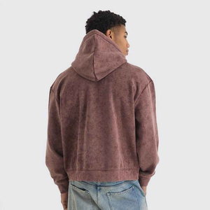 Meilleur sweat à capuche pour homme, coupe classique, 100% coton molletonné, délavé à l'acide, impression numérique, léger, chaud pour l'hiver - Product Image 6