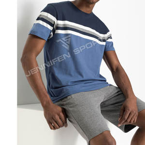 Camiseta de Manga Larga Personalizada de Fábrica para Hombre, Color Sólido, Rayas, Cuello Redondo, Mezcla de Algodón, Corte Holgado, Estilo Urbano, Pedido al por Mayor - Product Image 3