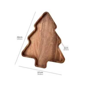 Plateau de service alimentaire en bois d'acacia massif avec pieds pliables pour le confort du canapé de chambre et du salon - Product Image 3