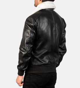 Chaqueta de Motociclista para Hombre, Estilo Vintage Retro, Casual, Resistente al Viento, de Cuero PU, con Cierre de Cremallera y Logotipo Frontal, Venta al Por Mayor, Primavera-Otoño - Product Image 5