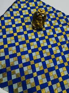 Green Blue Purple Gold Brocade <b>Fabric</b> Abstract Geometric Pattern Metallic Woven Jacquard <b>Medium</b> Weight Home Textile Factory - Product Image 1