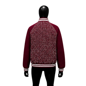 Veste moderne bordeaux zippée sur le devant, qualité supérieure, style décontracté en laine, design moderne, vêtement d'extérieur décontracté zippé de qualité supérieure, streetwear - Product Image 2