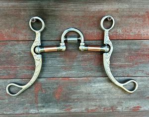 Venta al por mayor de fábrica de acero inoxidable de latón Boquilla Rodillo Corrección Snaffle Bits Jumping Horse Riding OEM Western-Venta caliente - Product Image 2