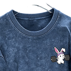 เสื้อยืดเจอร์ซีย์ลายกราฟิกสีน้ำเงินวินเทจ แขนสั้น คอกลม ทรงหลวม สไตล์ลำลอง สตรีทแวร์ พิมพ์ลายการ์ตูน น้ำหนัก 280 กรัม ไซส์ XS - Product Image 5