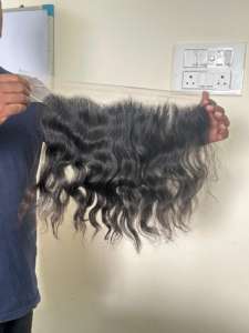 Cierre de Cabello Remy Indio al por Mayor con Doble Trama a Máquina para una Línea de Cabello Invisible y Aspecto Natural, Paquete de 100g - Product Image 2