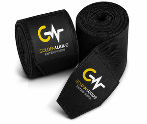 Bandages et bandes de boxe en nylon de haute qualité Golden Wave, prix usine, pour Taekwondo, boxe, entraînement MMA et combats. - Product Image 4