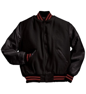 Custom Logo 2026 Wholesale Manufacturer Blank Jacket Men Baseball Varsity Jacket Woolen with Leather Sleeve Casual <b>Coat</b> 2026 - Product Image 6