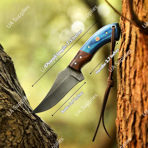 Cuchillo de Supervivencia Fijo de Acero al Carbono Forjado a Mano con Hoja de Punta Caída y Mango Ergonómico de Madera para Camping y Bricolaje OEM/ODM - Product Image 6