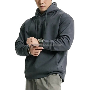 Vente en gros de sweats à capuche unisexes en tissu uni, grande taille, style streetwear, imprimés, taille plus, pour hommes, 2026 - Product Image 5