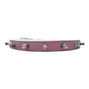 Saman Exports Premium Quality Leather Dog Collar With New Fancy Crystals <b>Studs</b> Decoration Top Supplier Manufacturer - Product Image 3