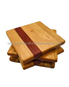 Sous-verres en bois personnalisables de qualité supérieure, design artisanal écologique, élégance fonctionnelle, protège les tables des déversements, pour la maison et le bureau - Product Image 2