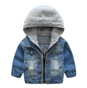 Chaqueta Varsity de Invierno 2025 para Niños, Nueva Moda Casual, Marca de Ropa Infantil, Chaqueta de Mezclilla de Algodón Suave Lavado, Venta al Por Mayor - Product Image 5