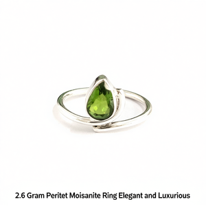 Bague en moissanite péridot de 2,6 grammes élégante et luxueuse - Product Image 2