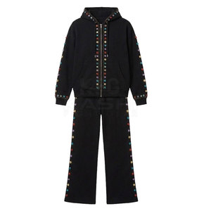 Classic Design Winter Solid Casual Men Tracksuit Two-Piece Set with Matching <b>Jacket</b> and Pants 100% Cotton for Everyday Wear - Product Image 5