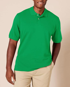 Camisetas Polo Negras Lisas con Logotipo Personalizado, de Alta Calidad, Casuales, para Exteriores, de Secado Rápido, para Golf, con Cuello Chino, para Hombre - Product Image 1