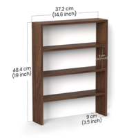 Nouveau design Yobeo – Étagère à épices/organisateur de bouteilles de masala à 4 niveaux en bois d'ingénierie, présentoir et support pour tasses