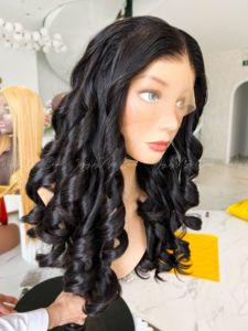 Perruque Lace Front en Cheveux Humains Vierges Remy à Cuticules Alignées pour Femmes Noires, Personnalisable, Colorée, Densité 180% - Product Image 4
